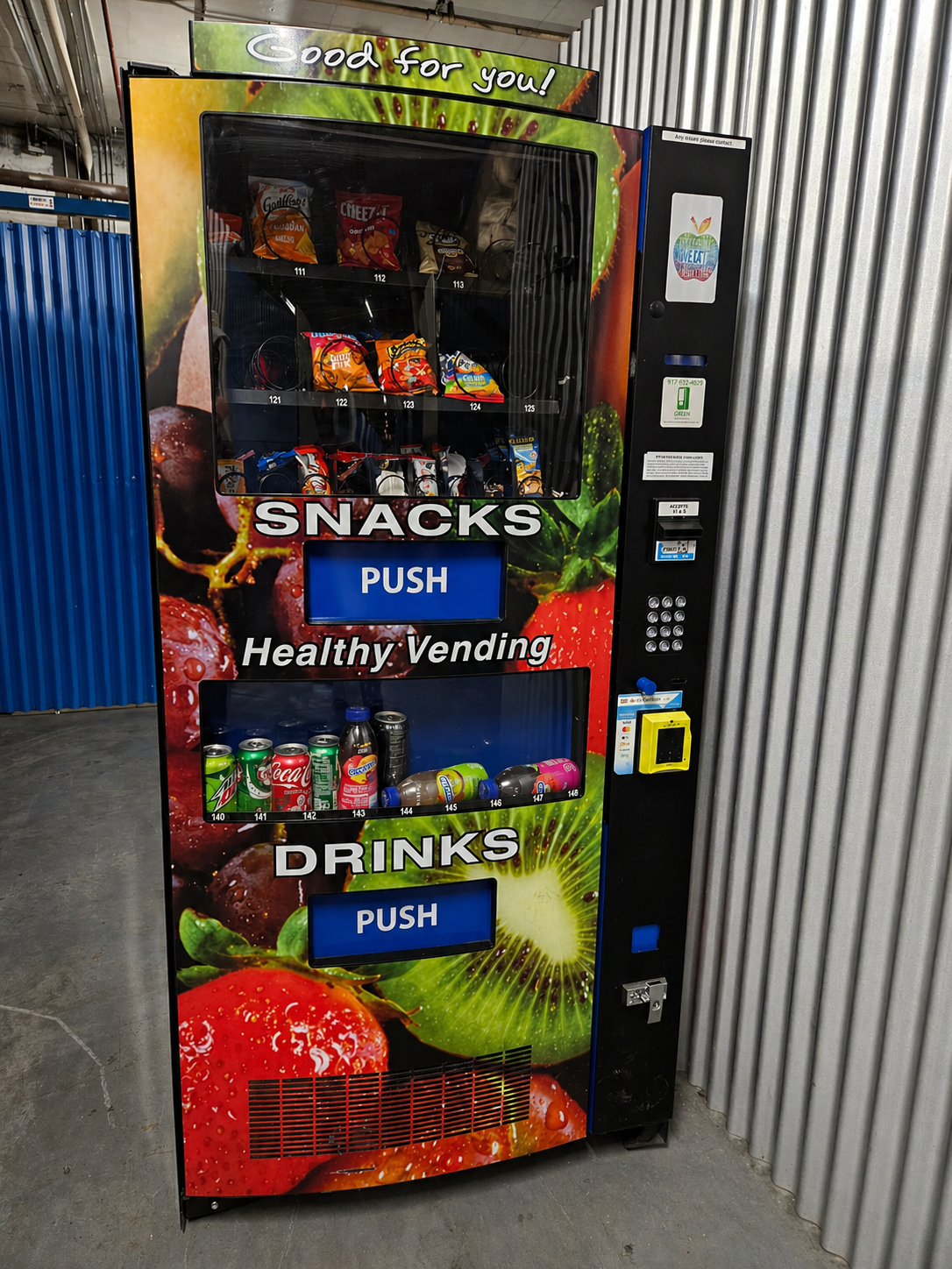 Combo snack and drink vending machine